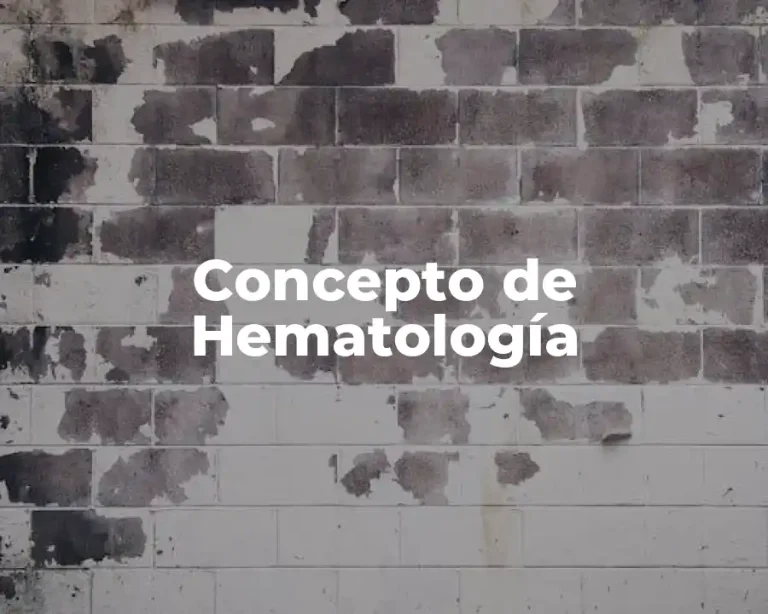 Concepto de Hematología