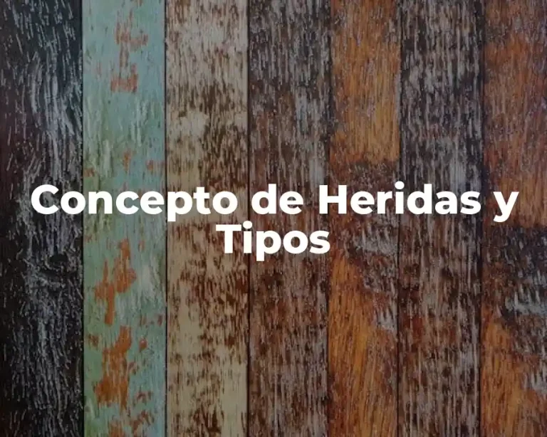 Concepto de Heridas y Tipos