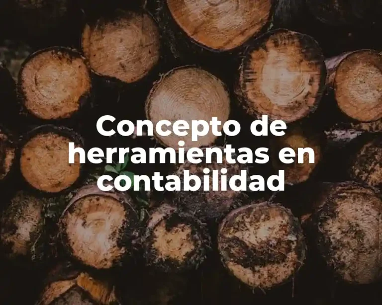 Concepto de herramientas en contabilidad