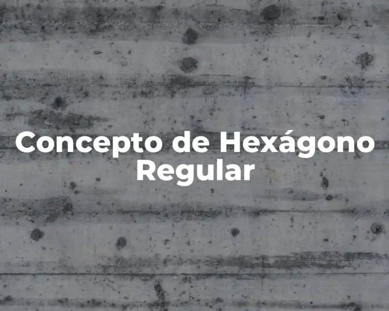 Concepto de Hexágono Regular