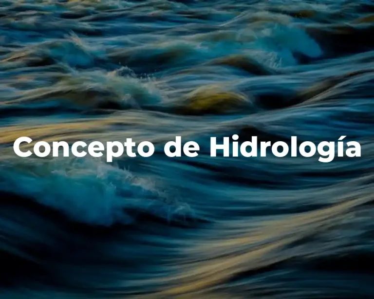 Concepto de Hidrología