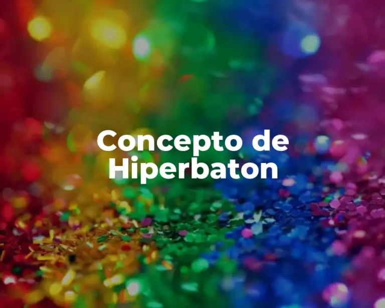 Concepto de Hiperbaton