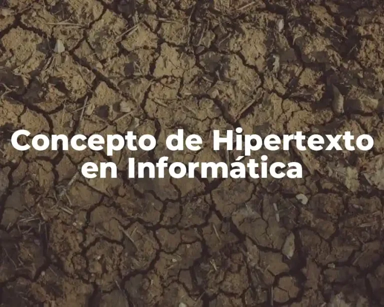 Concepto de Hipertexto en Informática