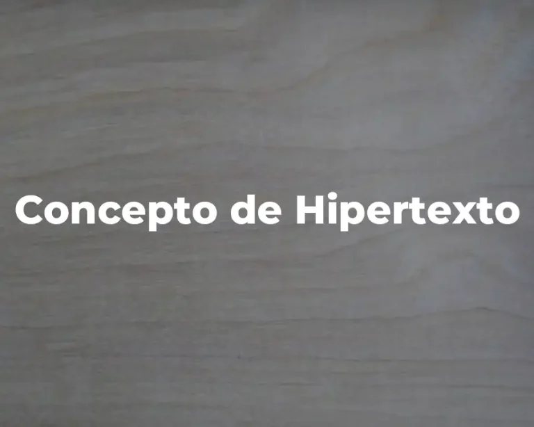Concepto de Hipertexto