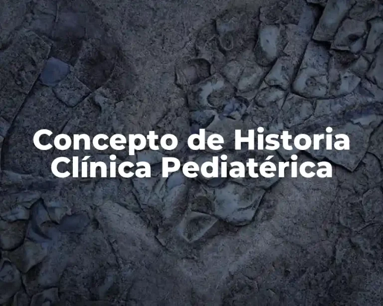 Concepto de Historia Clínica Pediatérica
