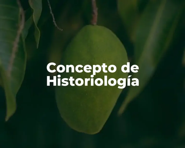 Concepto de Historiología