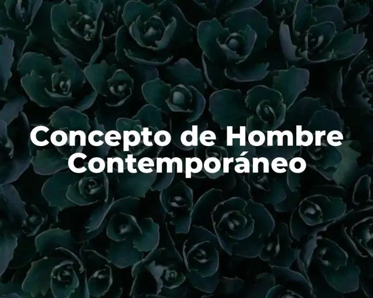 Concepto de Hombre Contemporáneo