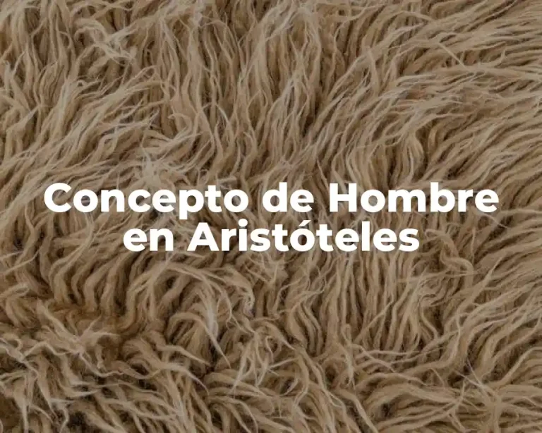 Concepto de Hombre en Aristóteles
