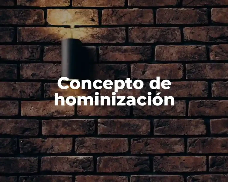 Concepto de hominización