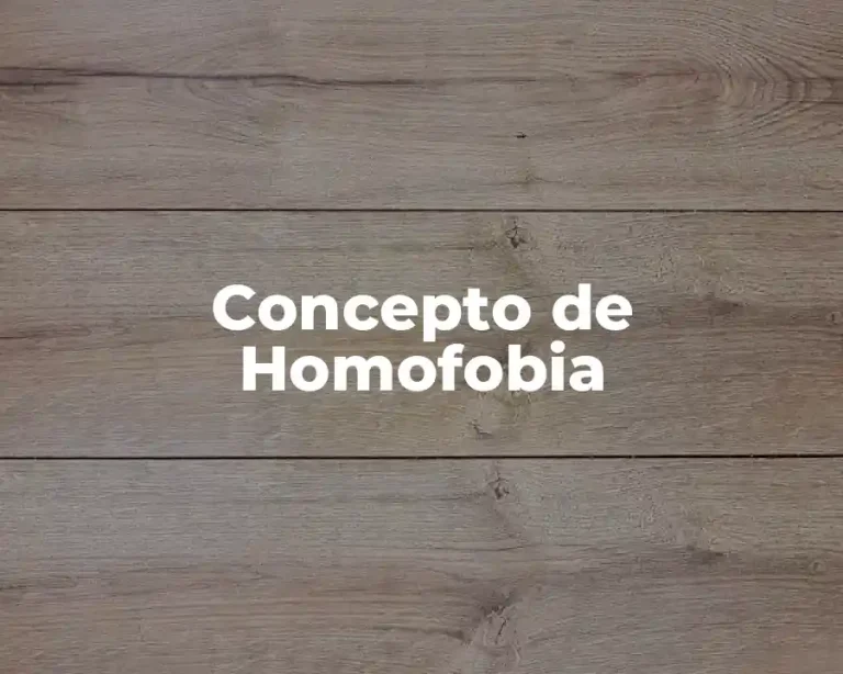 Concepto de Homofobia