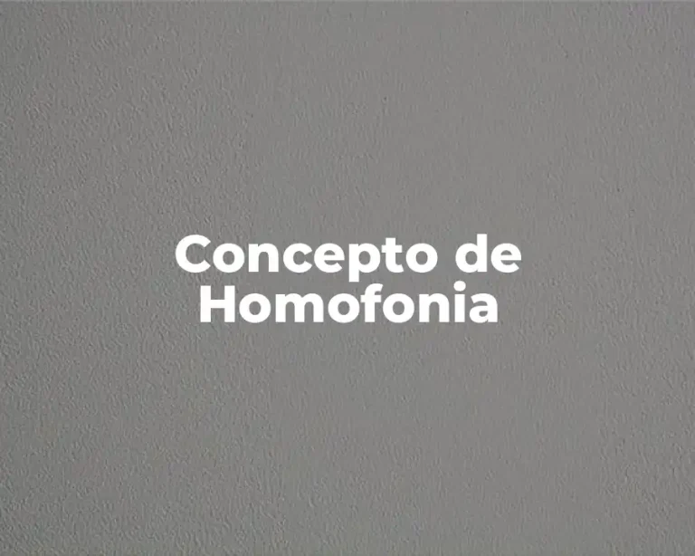 Concepto de Homofonía