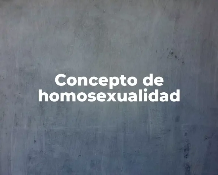 Concepto de homosexualidad