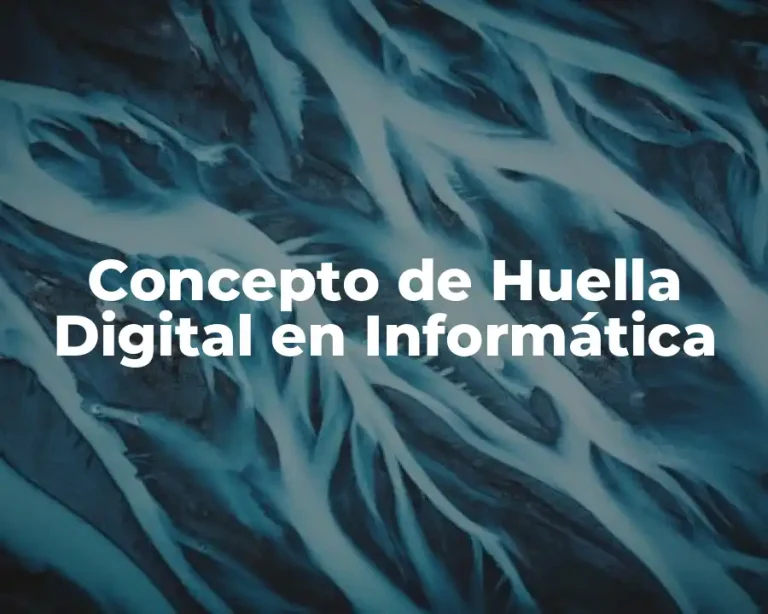 Concepto de Huella Digital en Informática