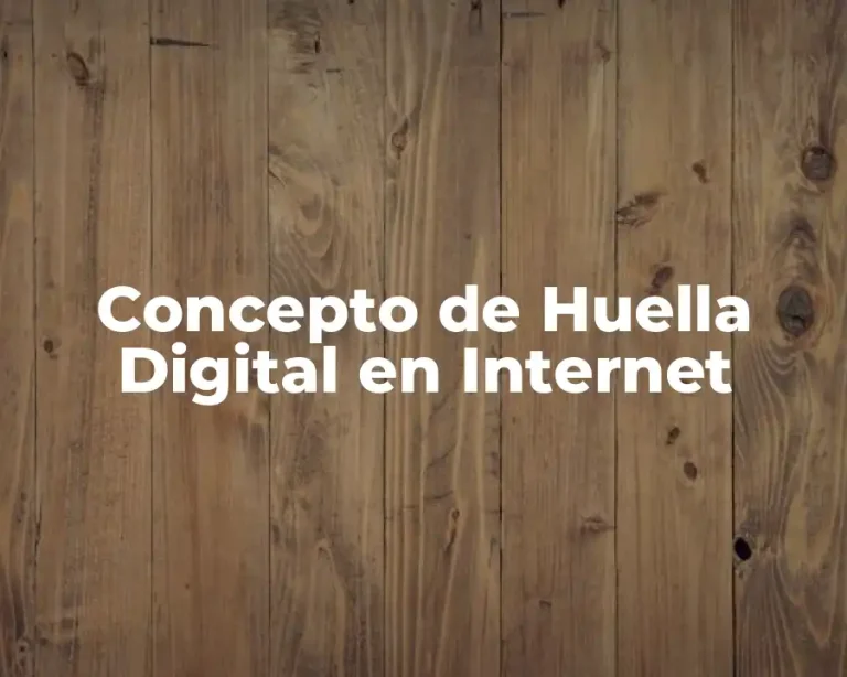 Concepto de Huella Digital en Internet