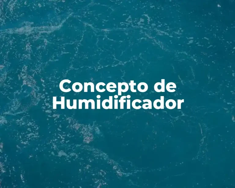 Concepto de Humidificador