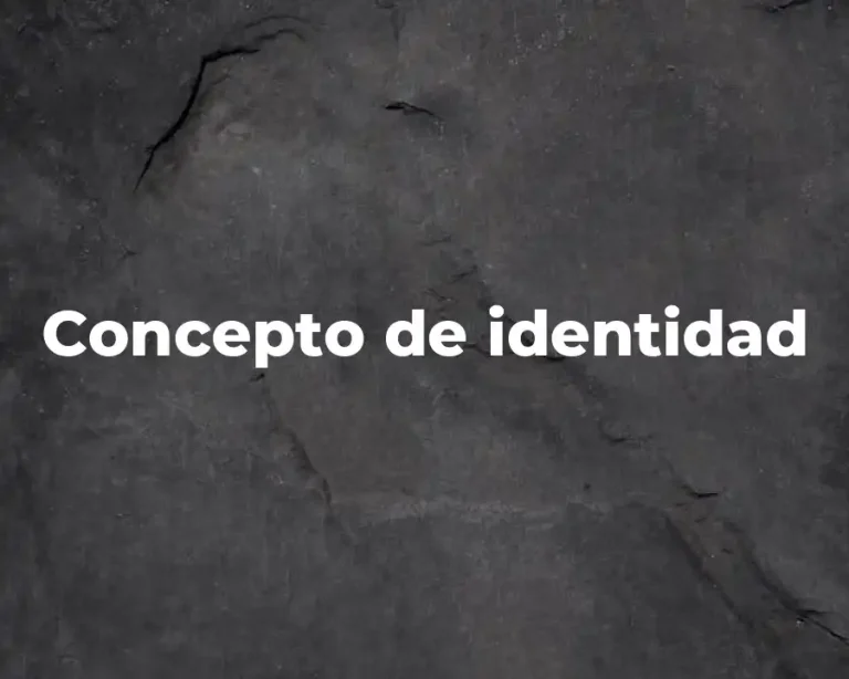 Concepto de identidad