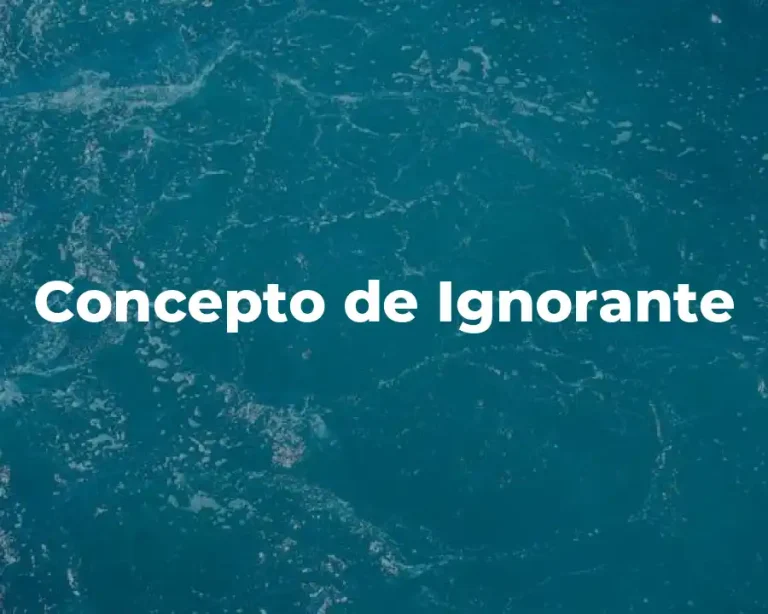 Concepto de Ignorante