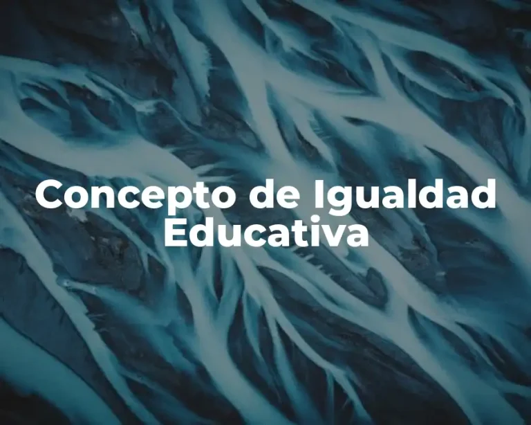 Concepto de Igualdad Educativa