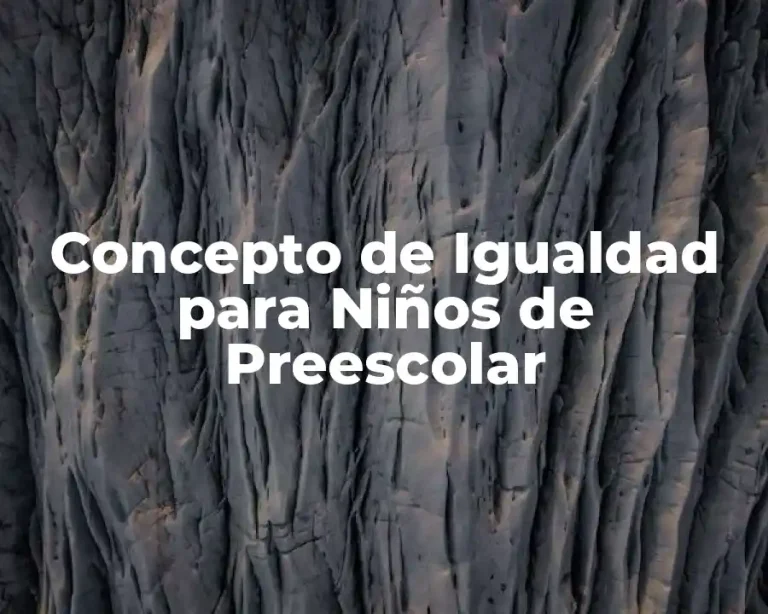Concepto de Igualdad para Niños de Preescolar