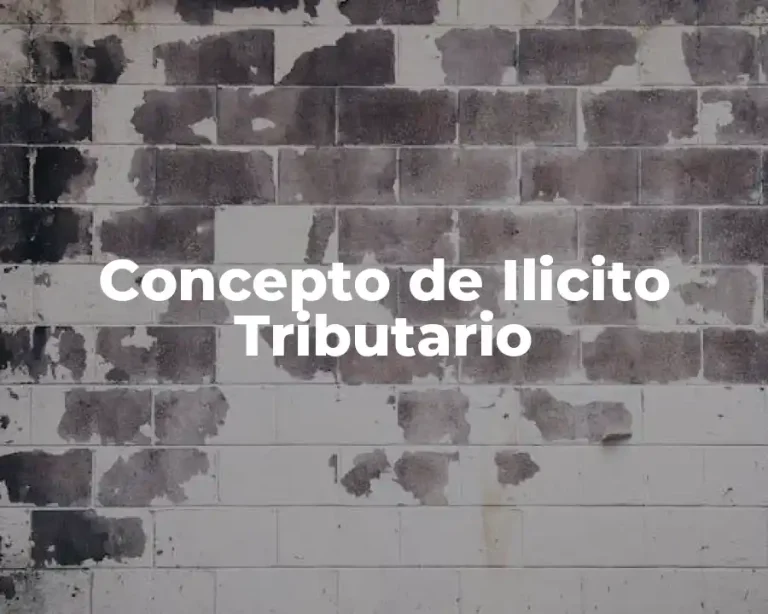Concepto de Ilicito Tributario