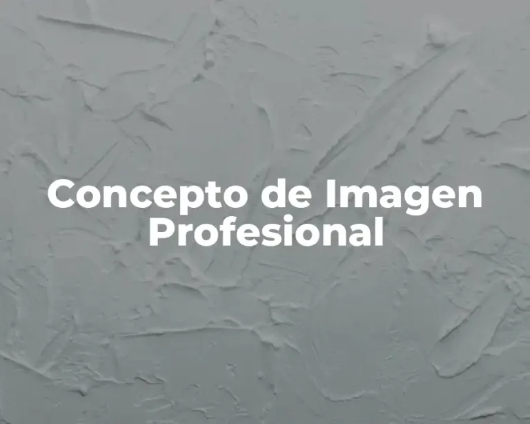 Concepto de Imagen Profesional