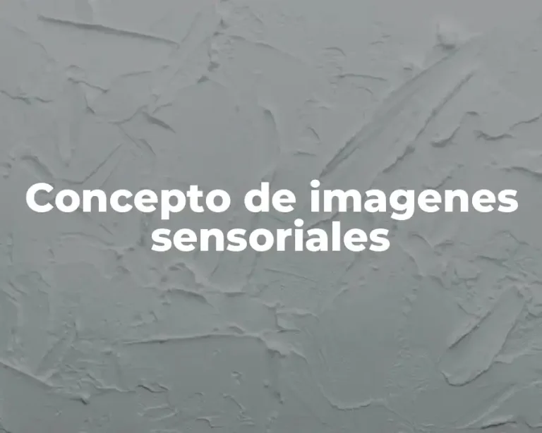 Concepto de imagenes sensoriales