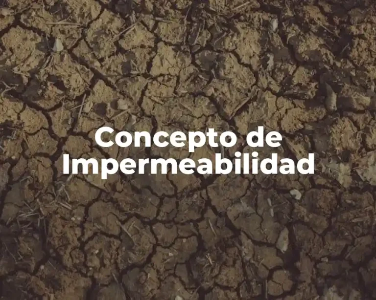 Concepto de Impermeabilidad