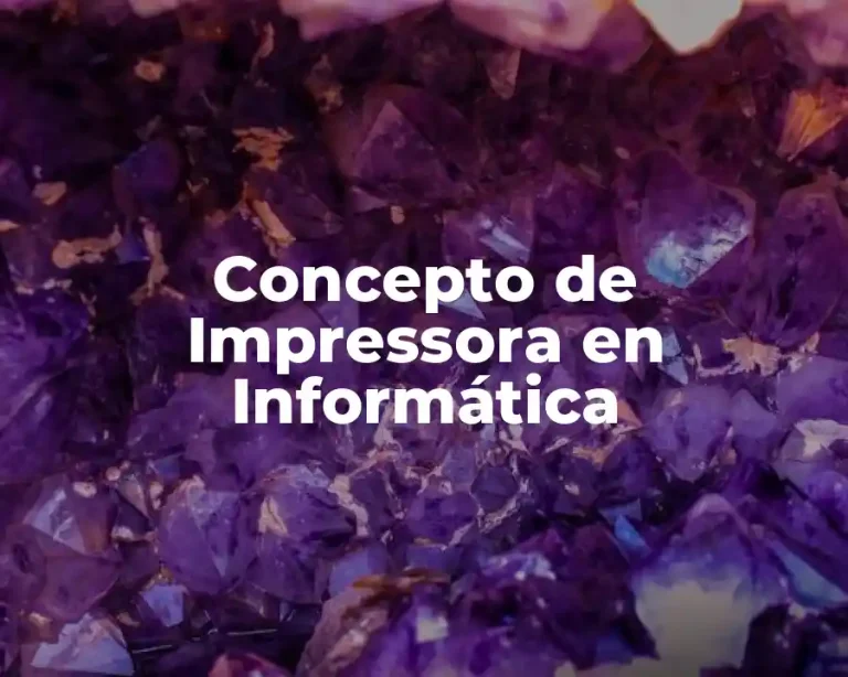 Concepto de Impressora en Informática