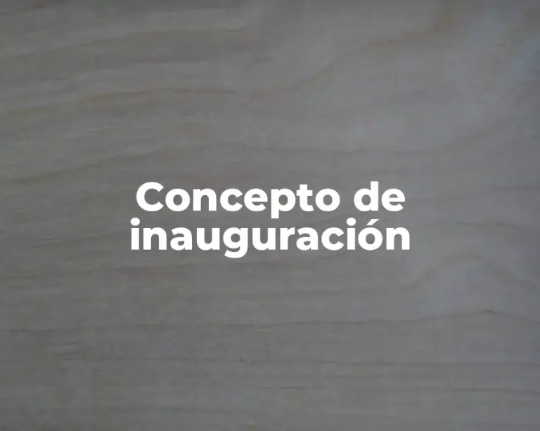 Concepto de inauguración