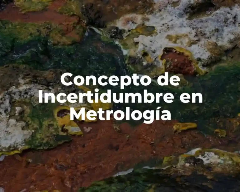 Concepto de Incertidumbre en Metrología