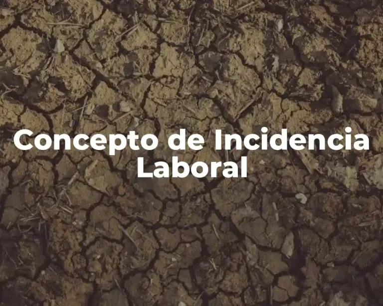 Concepto de Incidencia Laboral