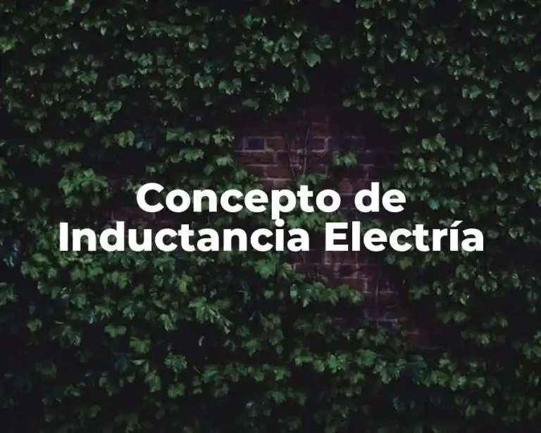Concepto de Inductancia Electría