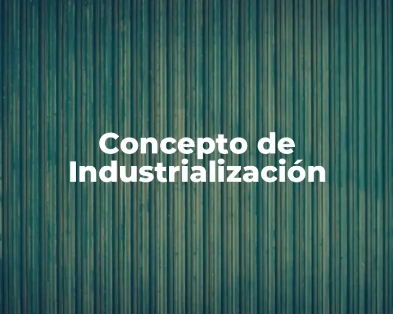 Concepto de Industrialización