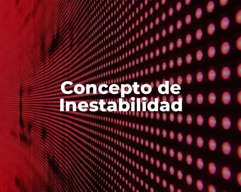 Concepto de Inestabilidad