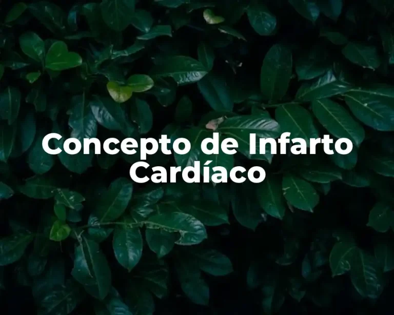 Concepto de Infarto Cardíaco