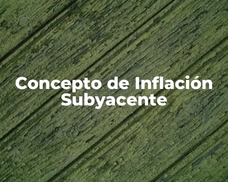 Concepto de Inflación Subyacente