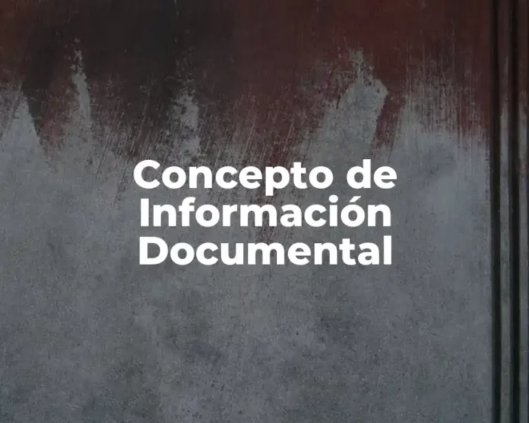 Concepto de Información Documental