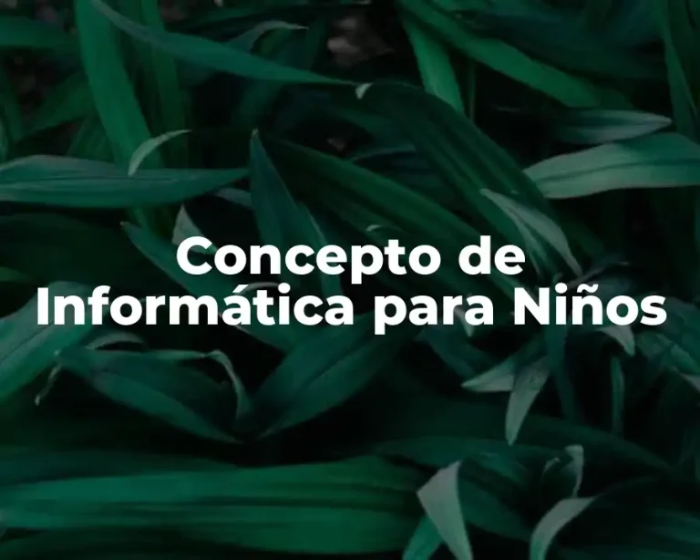 Concepto de Informática para Niños
