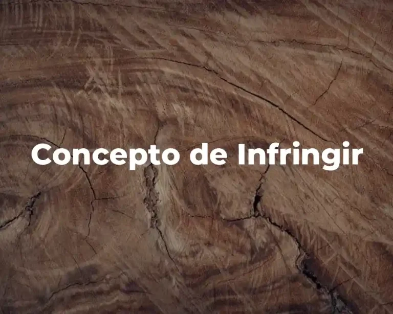 Concepto de Infringir