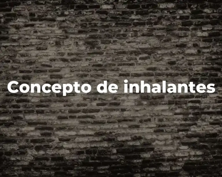 Concepto de inhalantes