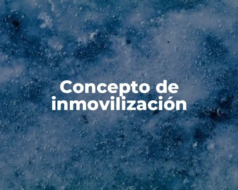 Concepto de inmovilización