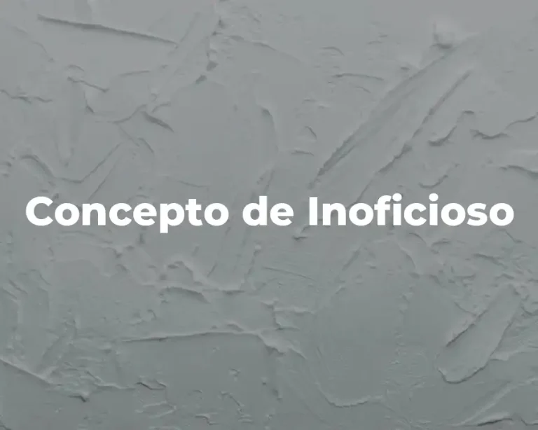 Concepto de Inoficioso