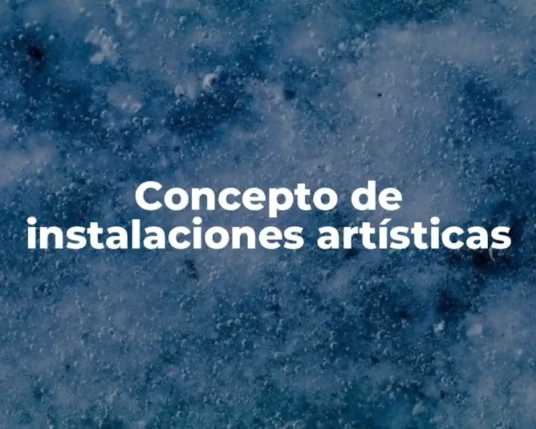 Concepto de instalaciones artísticas