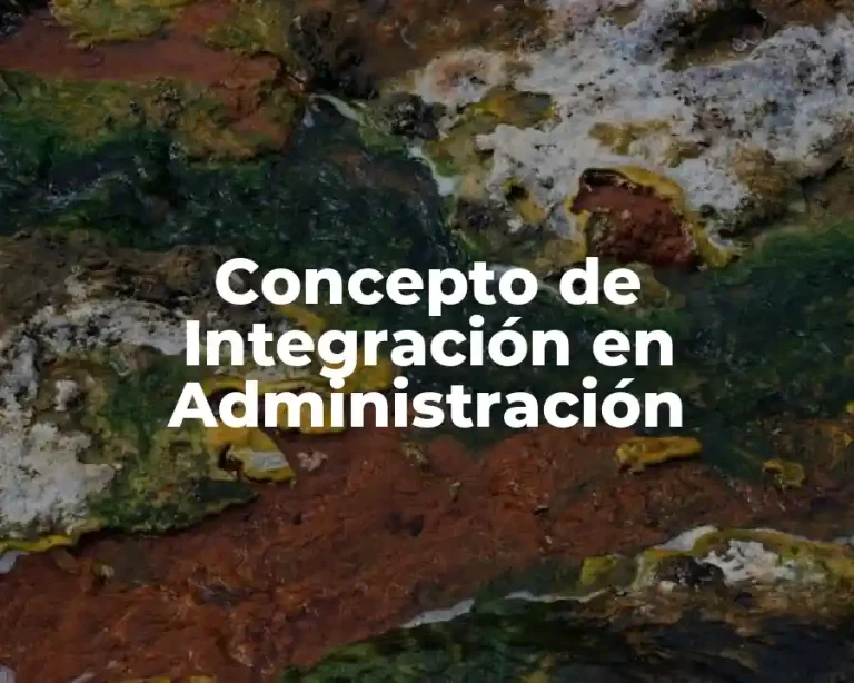 Concepto de Integración en Administración