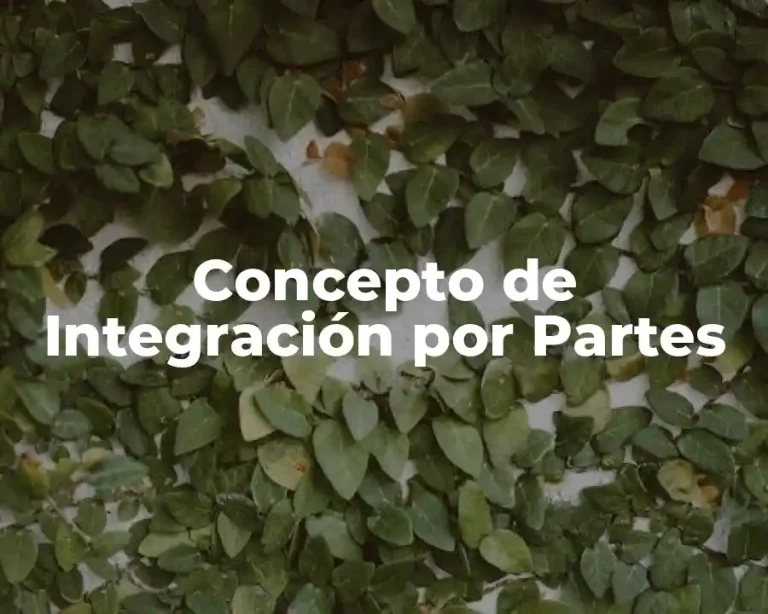 Concepto de Integración por Partes