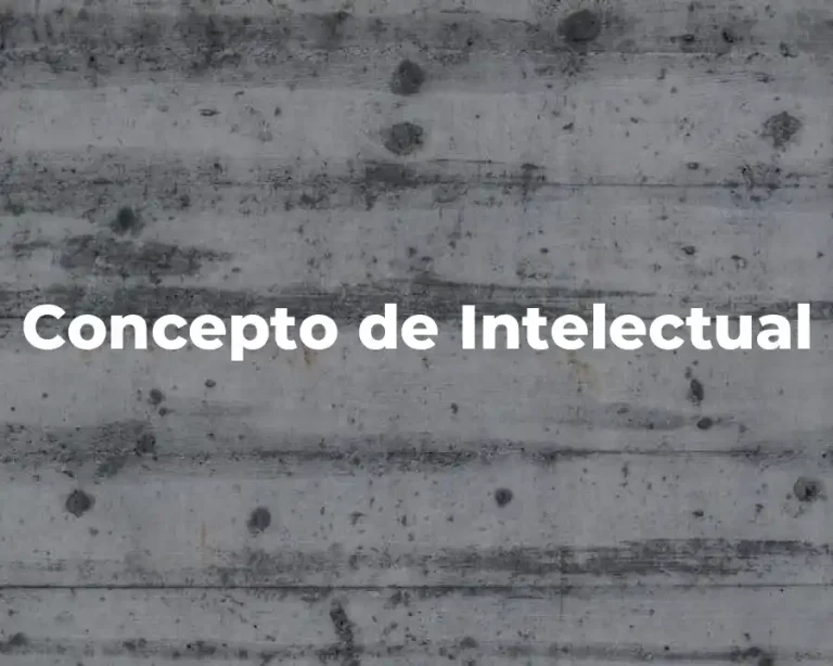 Concepto de Intelectual