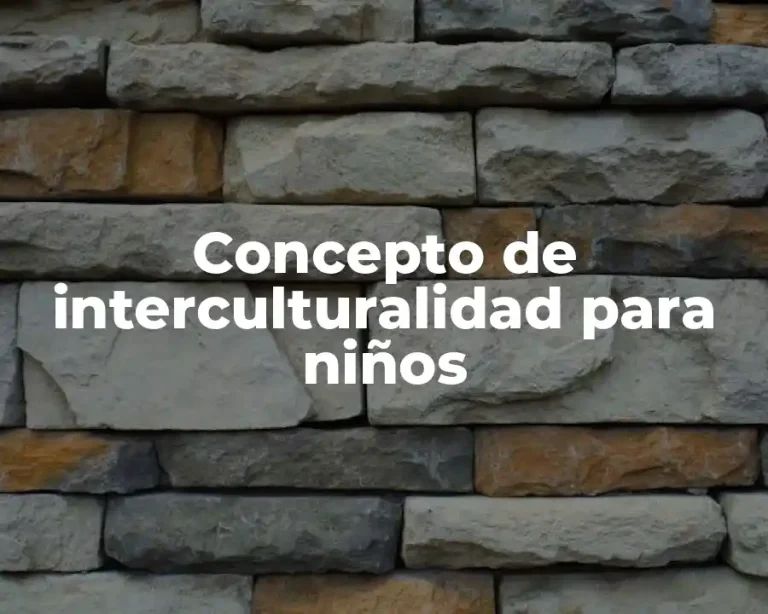 Concepto de interculturalidad para niños