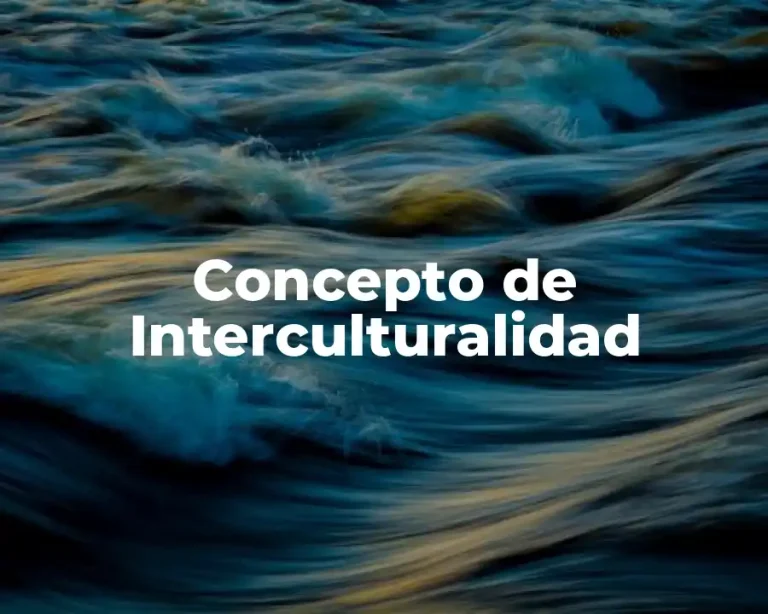 Concepto de Interculturalidad