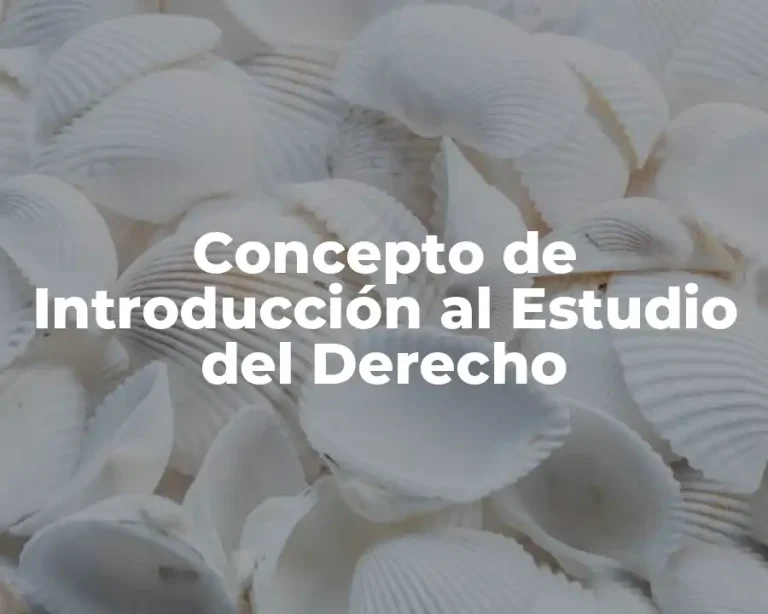 Concepto de Introducción al Estudio del Derecho
