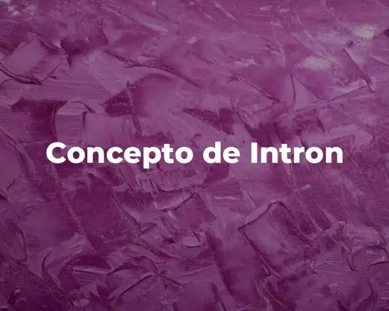 Concepto de Intron